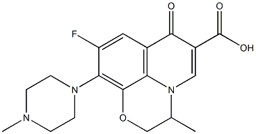 9-fluoro-3-methyl-10-(4-methyl-1-piperazinyl)-7-oxo-2,3-dihydro-7h-pyrido(1,2,3-de)(1,4) benzoxazine-6-carboxylic acid Structure
