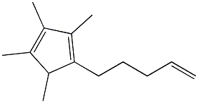 1,2,3,5-Tetramethyl-4-(4-pentenyl)-1,3-cyclopentadiene Struktur