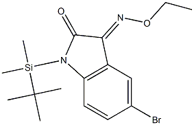 1H-Indole-2,3-dione, 5-bromo-1-(tert-butyldimethylsilyl)-, 3-(O-ethylo xime) Structure