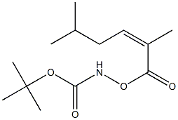 2-(Z)-Hexenoic acid, (4S)-[(t-butoxycarbonyl)amino]-5-methyl-, methyl  ester Structure