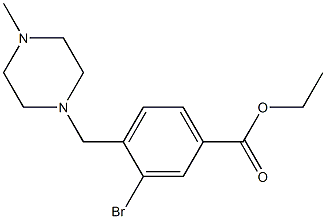 Ethyl 3-bromo-4-[(4-methylpiperazin-1-yl)methyl]benzoate Struktur