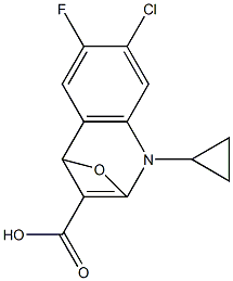 7-CHLORO-1-CYCLOPROPYL-6-FLUORO-1,4-DIHYDRO-OXOQUINOLINE-3-CARBOXYLIC ACID Struktur