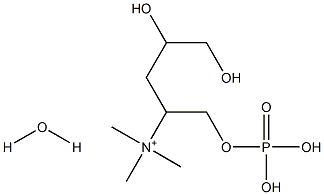 L-A-GLYCERYLPHOSPHORYLCHOLINE HYDRATE Struktur