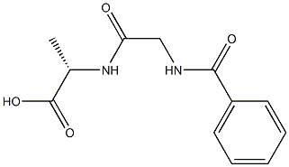 benzoylglycylalanine Structure