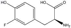 (S)-2-amino-3-(3-fluoro-4-hydroxyphenyl)propanoic acid Struktur