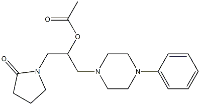 1-(2-acetoxy-3-(4-phenyl-1-piperazinyl)propyl)pyrrolidin-2-one 结构式