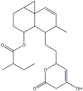 1,2,3,4,4a,7,8,8a-octahydro-4,4a-methano-7-methyl-8-(2-(2,4-tetrahydro-4-hydroxy-6-oxo-2H-pyran-2-yl)ethyl)-1-naphthyl 2-methylbutanoate