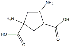1,4-diaminopyrrolidine-2,4-dicarboxylic acid Struktur