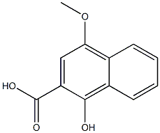 1-hydroxy-4-methoxy-2-naphthoic acid Struktur