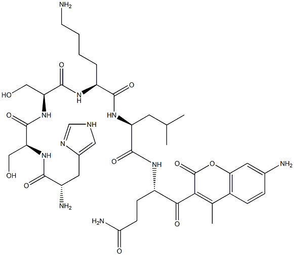histidyl-seryl-seryl-lysyl-leucyl-glutaminyl-7-amino-4-methylcoumarin Structure