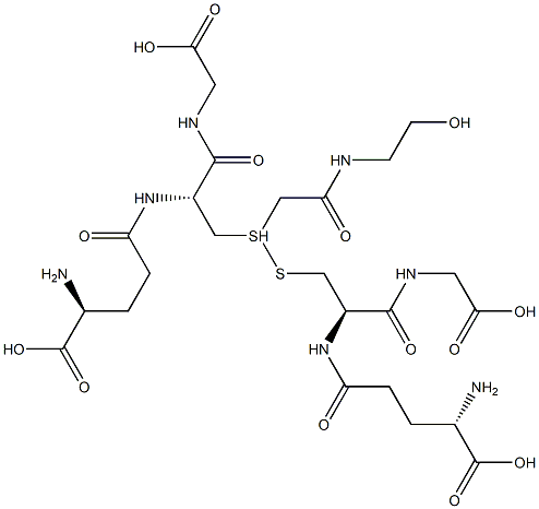 S-(N-(2-hydroxyethyl)carbamoylmethyl)glutathione Struktur