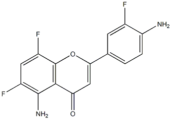 5,4'-diamino-6,8,3'-trifluoroflavone 化学構造式