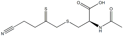 N-acetyl-S-(4-cyano-2-thio-1-butyl)-cysteine Struktur