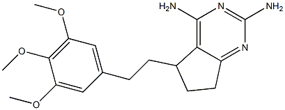2,4-diamino-5-(2-(3,4,5-trimethoxyphenyl)ethyl)-6,7-dihydro-5H-cyclopenta(d)pyrimidine Structure