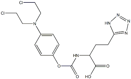 2-(N-(4-(N,N-bis(2-chloroethyl)amino)phenoxycarbonyl)amino)-4-(5-tetrazolyl)butyric acid