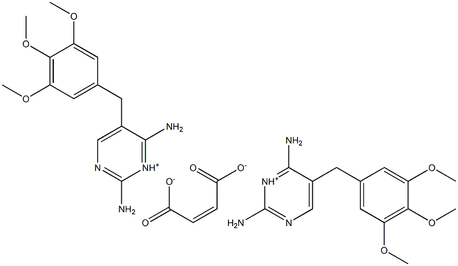 2,4-diamino-5-(3,4,5-trimethoxybenzyl)pyrimidin-1-ium maleate Struktur