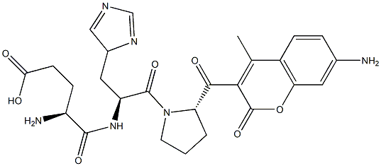 glutamyl-histidyl-prolyl-7-amino-4-methylcoumarin Structure