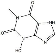 XANTHINE,3-HYDROXY-1-METHYL-,,结构式