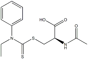 N-ACETYL-S-(N-PHENYLETHYLTHIOCARBAMOYL)CYSTEINE Structure