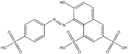 1-(4'-SULPHOPHENYLAZO)-2-NAPHTHOL-6,8-DISULPHONICACID Structure