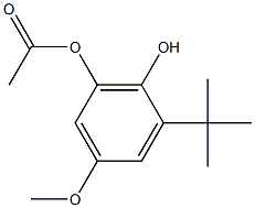 2-TERT-BUTYL-4-METHOXY-6-ACETOXYPHENOL 化学構造式