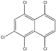 1,2,4,5,8-ペンタクロロナフタレン 化学構造式
