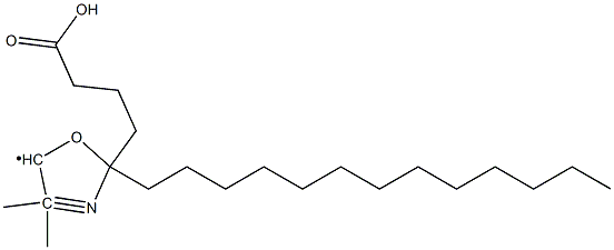 2-(3-CARBOXYPROPYL)-4,4-DIMETHYL-2-TRIDECYL-3-OXAZOLIDYNYL. 化学構造式
