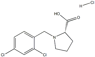(R)-alpha-(2,4-dichloro-benzyl)-proline hydrochloride Struktur