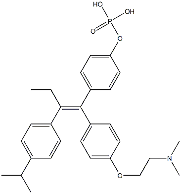 [4-[(E)-1-[4-(2-dimethylaminoethoxy)phenyl]-2-(4-propan-2-ylphenyl)but-1-enyl]phenoxy]phosphonic acid Structure