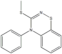 3-Methylthio-4-phenyl-4H-1,2,4-benzothiadiazin- Structure