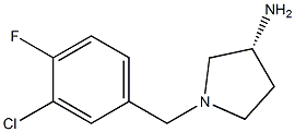 (3R)-1-(3-chloro-4-fluorobenzyl)pyrrolidin-3-amine 化学構造式