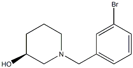 (3S)-1-(3-bromobenzyl)piperidin-3-ol Struktur