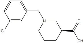 (3S)-1-(3-chlorobenzyl)piperidine-3-carboxylic acid 结构式