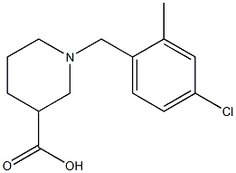 1-(4-chloro-2-methylbenzyl)piperidine-3-carboxylic acid Structure