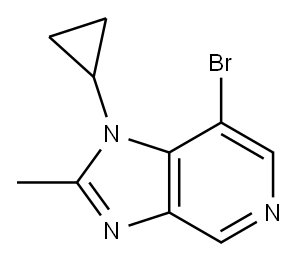 7-bromo-1-cyclopropyl-2-methyl-1H-imidazo[4,5-c]pyridine Structure
