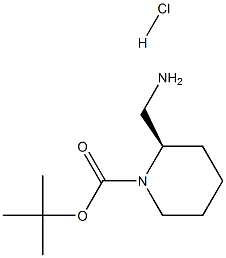 (R,S)-1-Boc-2-aminomethyl-piperidine hydrochloride Struktur