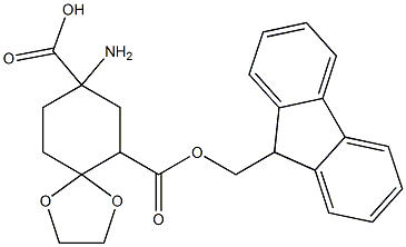 Fmoc-8-amino-1,4-dioxa-spiro[4,5]decane-8-carboxylic acid Structure