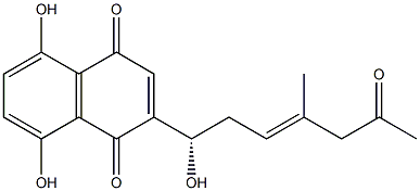 乙酰基紫草素,,结构式