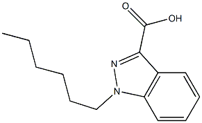 1-HEXYLINDAZOLE-3-CARBOXYLIC ACID 结构式
