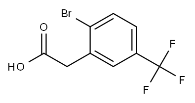 2-BROMO-5-(TRIFLUOROMETHYL)PHENYLACETIC ACID Structure