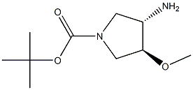 TERT-BUTYL (3S,4S)-3-AMINO-4-METHOXYPYRROLIDINE-1-CARBOXYLATE Structure