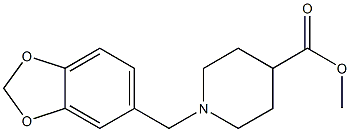 1-BENZO[1,3]DIOXOL-5-YLMETHYLPIPERIDINE-4-CARBOXYLIC ACID METHYL ESTER, 95+% 化学構造式