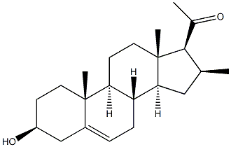 3B-HYDROXY-16BETA-METHYLPREGN-5-EN-20-ONE Struktur