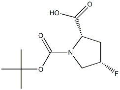 (S)-1-BOC-4-FLUORO-L-PROLINE Struktur