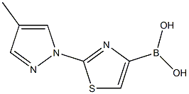 2-(4-METHYL-1H-PYRAZOL-1-YL)THIAZOLE-4-BORONIC ACID Structure