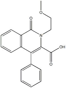 2-(2-METHOXY-ETHYL)-1-OXO-4-PHENYL-1,2-DIHYDRO-ISOQUINOLINE-3-CARBOXYLIC ACID Structure