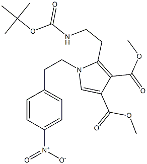 2-(2-TERT-BUTOXYCARBONYLAMINO-ETHYL)-1-[2-(4-NITRO-PHENYL)-ETHYL]-1H-PYRROLE-3,4-DICARBOXYLIC ACID DIMETHYL ESTER