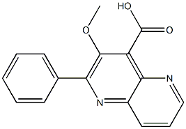 3-METHOXY-2-PHENYL-1,5-NAPHTHYRIDINE-4-CARBOXYLIC ACID Struktur