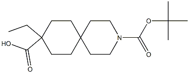 3-TERT-BUTYL 9-ETHYL 3-AZASPIRO[5.5]UNDECANE-3,9-DICARBOXYLATE Structure