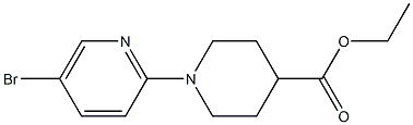 ETHYL 1-(5-BROMOPYRIDIN-2-YL)PIPERIDINE-4-CARBOXLATE Structure